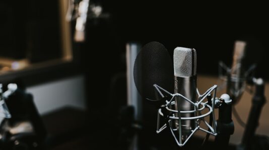 microphone in a studio