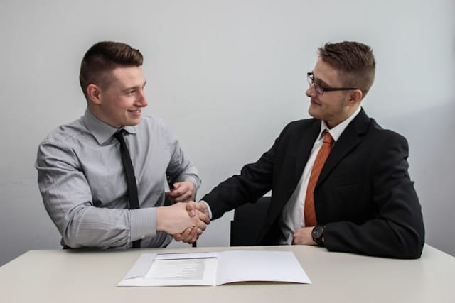 two man shaking hands