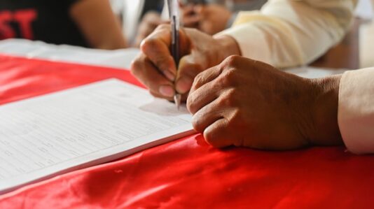 a person signing an agreement