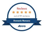 Avvo Reviews badge to Domenic Romano