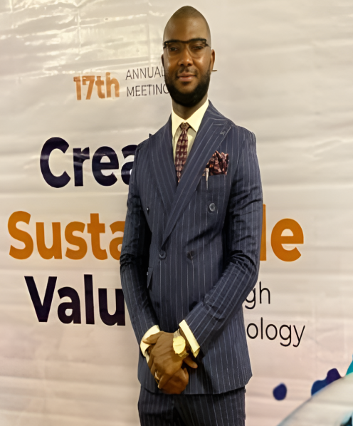 a woman in red blouse