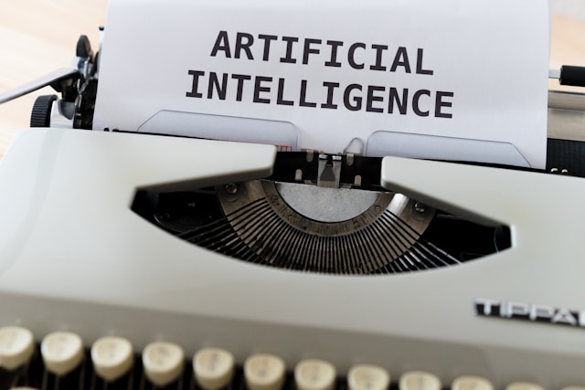 words Artificial Intelligence typed