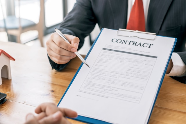 a contract being explained