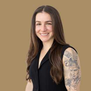 female lawyer with tattoo in the arm