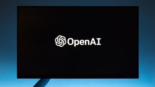 the word OpenAI with black rectangle background