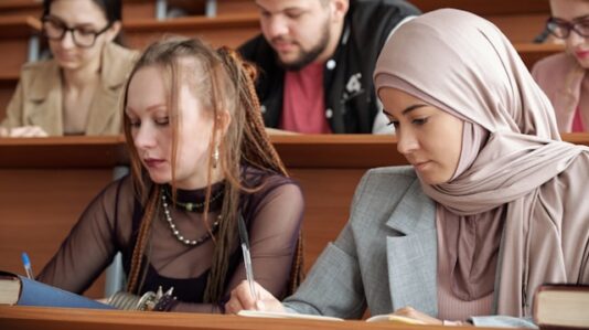 law students making notes