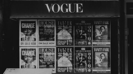 storefront of a magazine shop