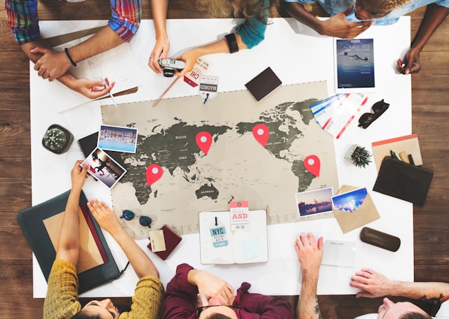 many hands working on the table