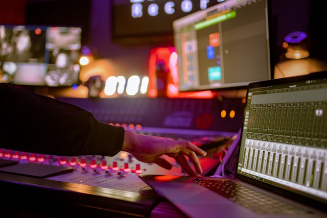 a music control room