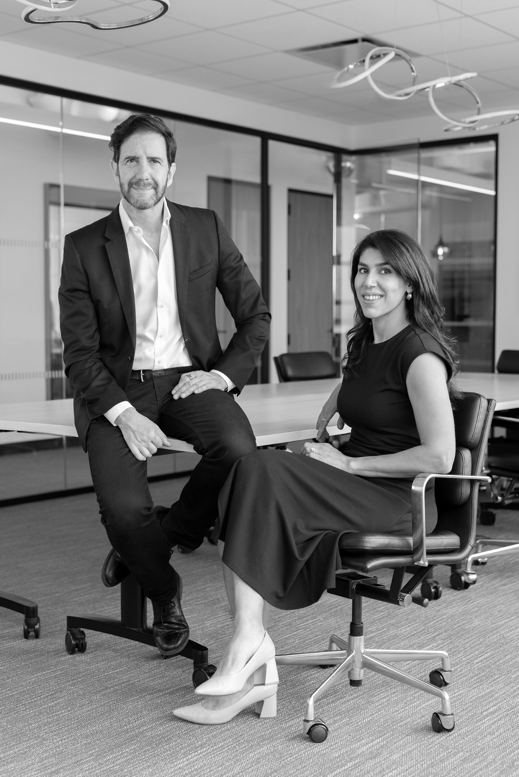 Domenic and Shaliz poses for the 2026 company shoot