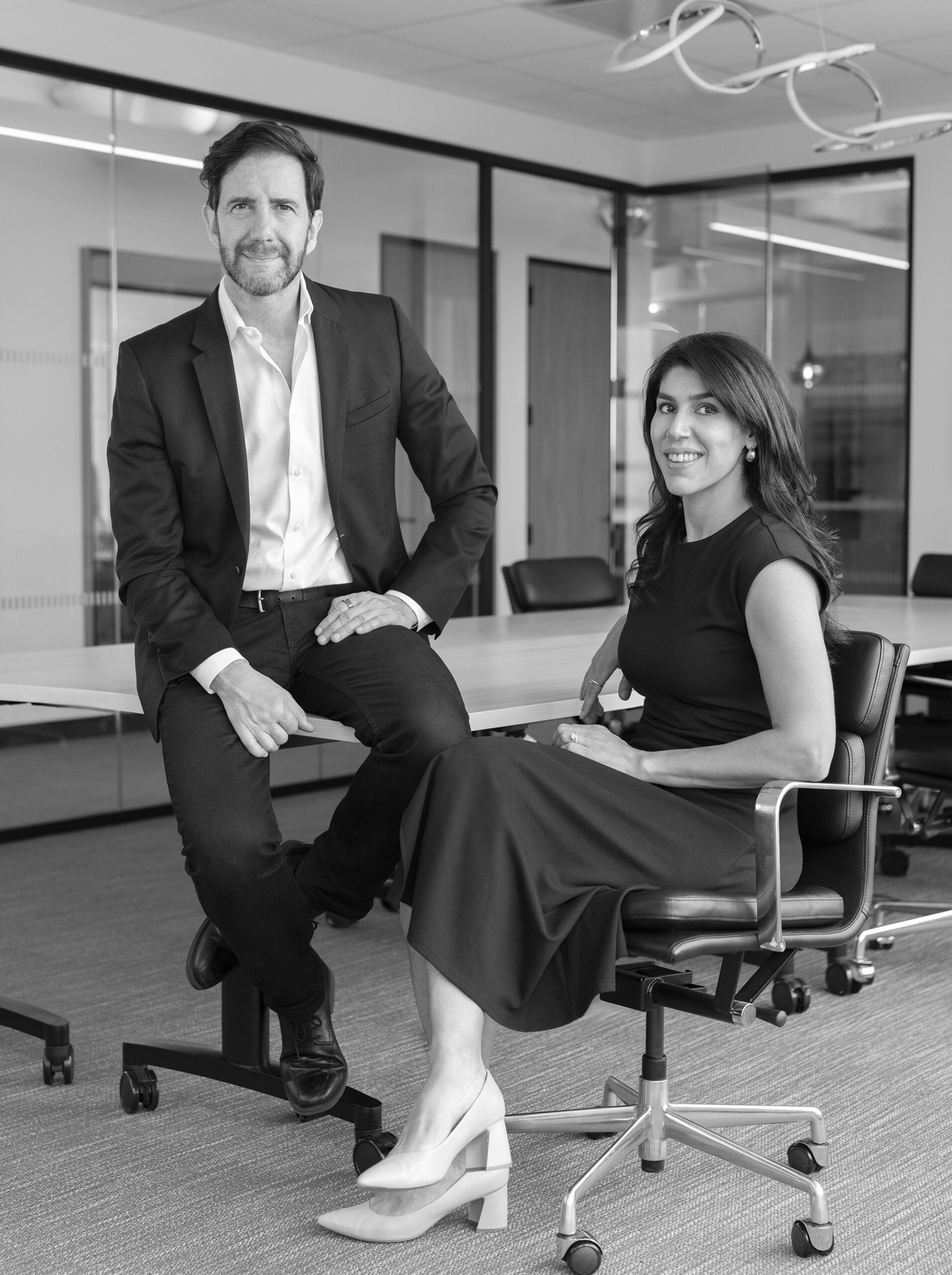 Domenic and Shaliz poses for the 2026 company shoot