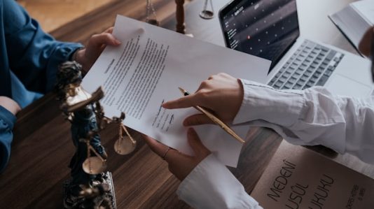 pointing correction in a document