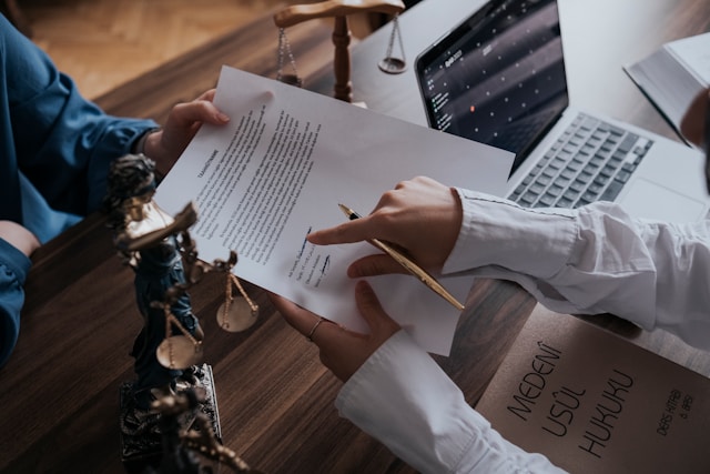pointing correction in a document